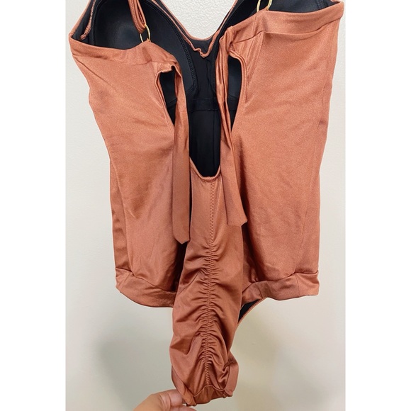 Leonisa Tie-Back Double Strap Sculpting Slimming One-Piece Swimsuit  NWT - Picture 6 of 11